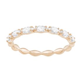 Swarovski 5366573 50 Vittore Marquise Beyaz Pembe Altın Rengi Kaplama Yüzük