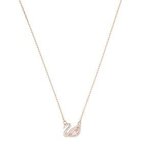Swarovski 5469989 Dazzling Swan Pembe Pembe Altın Rengi Kaplama Kolye