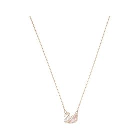 Swarovski 5469989 Dazzling Swan Pembe Pembe Altın Rengi Kaplama Kolye