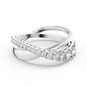 Swarovski 5563911 Twıst-Rıng Rows Czwh-Rhs 55 Swarovski Yüzük