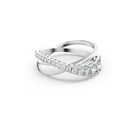 Swarovski 5563911 Twıst-Rıng Rows Czwh-Rhs 55 Swarovski Yüzük