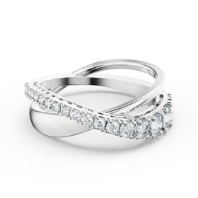 Swarovski 5563911 Twıst-Rıng Rows Czwh-Rhs 55 Swarovski Yüzük
