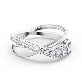 Swarovski 5563911 Twıst-Rıng Rows Czwh-Rhs 55 Swarovski Yüzük