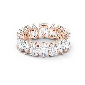 Swarovski 5586163 Vıttore-Rıng Pear Czwh-Ros 2 50 Swarovski Yüzük