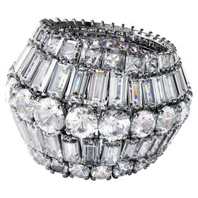 Swarovski 5598341 Hyperbola:Rıng L Rows Whıte/Rhs 55 Swarovski Yüzük