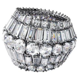 Swarovski 5598341 Hyperbola:Rıng L Rows Whıte/Rhs 55 Swarovski Yüzük