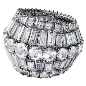 Swarovski 5598341 Hyperbola:Rıng L Rows Whıte/Rhs 55 Swarovski Yüzük