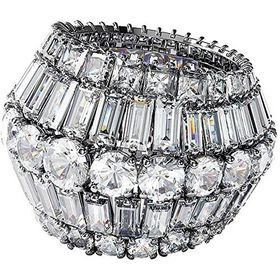 Swarovski 5598341 Hyperbola:Rıng L Rows Whıte/Rhs 55 Swarovski Yüzük