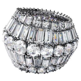 Swarovski 5610392 Hyperbola:Rıng L Rows Whıte/Rhs 58 Swarovski Yüzük