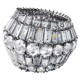 Swarovski 5610392 Hyperbola:Rıng L Rows Whıte/Rhs 58 Swarovski Yüzük