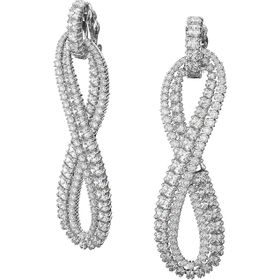 Swarovski 5616586 Hyperbola Clip Beyaz Rodyum Kaplama Küpe