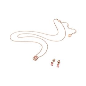 Swarovski 5620548 Millenia Octagon Cut Pembe Pembe Altın Rengi Kaplama Set