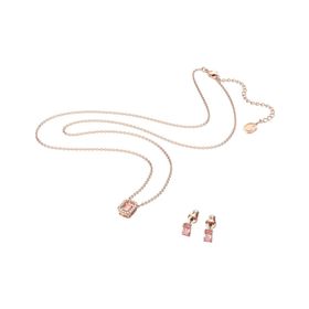 Swarovski 5620548 Millenia Octagon Cut Pembe Pembe Altın Rengi Kaplama Set