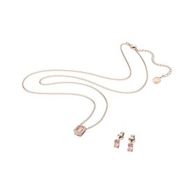 Swarovski 5620548 Millenia Octagon Cut Pembe Pembe Altın Rengi Kaplama Set