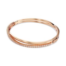 Swarovski 5620552 Twist Beyaz Pembe Altın Kaplama Bileklik