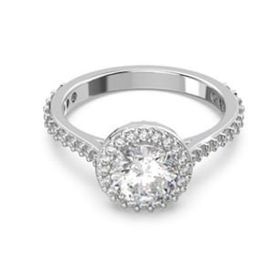 Swarovski 5636267 55 Constella Round Pave Beyaz Rodyum Kaplama Yüzük
