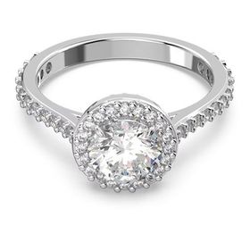 Swarovski 5636267 55 Constella Round Pave Beyaz Rodyum Kaplama Yüzük