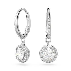 Swarovski 5636270 Constella Drop Pave Beyaz Rodyum Kaplama Küpe