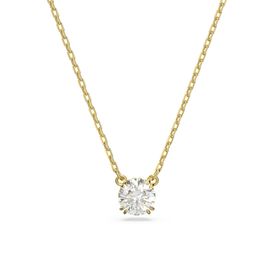 Swarovski 5636703 Constella Round Beyaz Sarı Altın Rengi Kaplama Kolye