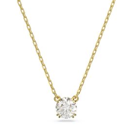Swarovski 5636703 Constella Round Beyaz Sarı Altın Rengi Kaplama Kolye