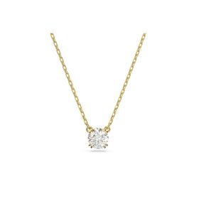 Swarovski 5636703 Constella Round Beyaz Sarı Altın Rengi Kaplama Kolye
