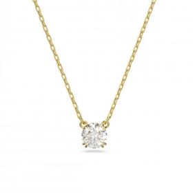 Swarovski 5636703 Constella Round Beyaz Sarı Altın Rengi Kaplama Kolye