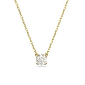 Swarovski 5636703 Constella Round Beyaz Sarı Altın Rengi Kaplama Kolye
