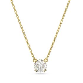 Swarovski 5636703 Constella Round Beyaz Sarı Altın Rengi Kaplama Kolye
