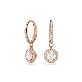 Swarovski 5638769 Constella Drop Beyaz Pembe Altın Rengi Kaplama Küpe