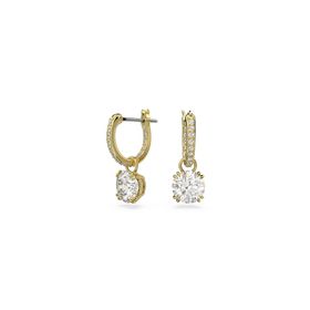 Swarovski 5638802 Constella Drop Beyaz Sarı Altın Rengi Kaplama Küpe
