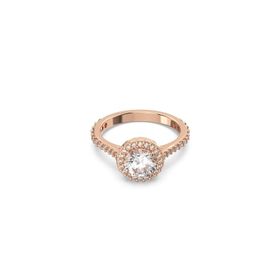Swarovski 5639404 55 Constella Round Pave Beyaz Pembe Altın Rengi Kaplama Yüzük