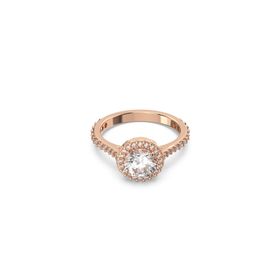 Swarovski 5639404 55 Constella Round Pave Beyaz Pembe Altın Rengi Kaplama Yüzük
