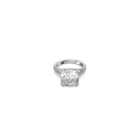 Swarovski 5642634 58 Constella Square Pave Square Cut Beyaz Rodyum Kaplama Yüzük