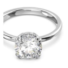 Swarovski 5642636 60 Constella Round Princess Cut Beyaz Rodyum Kaplama Yüzük