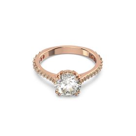Swarovski 5642643 52 Constella Round Pave Princess Cut Beyaz Pembe Altın Rengi Kaplama Yüzük