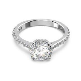 Swarovski 5645252 58 Constella Round Pave Princess Cut Beyaz Rodyum Kaplama Yüzük