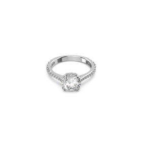 Swarovski 5645254 60 Constella Round Pave Princess Cut Beyaz Rodyum Kaplama Yüzük