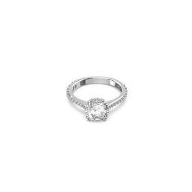 Swarovski 5645254 60 Constella Round Pave Princess Cut Beyaz Rodyum Kaplama Yüzük