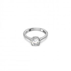Swarovski 5645254 60 Constella Round Pave Princess Cut Beyaz Rodyum Kaplama Yüzük