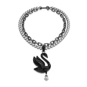 Swarovski 5688747 Swan Choker Bla-Bru Kolye
