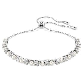 Swarovski 5689633 Matrix Bracelet 3 mm White-Rhs M Bilezik