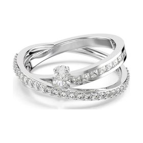 Swarovski 5691228 Hyperbola Ring 2 Row White-Rhs 50 Yüzük