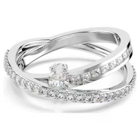 Swarovski 5691231 Hyperbola Ring 2 Row White-Rhs 55 Yüzük