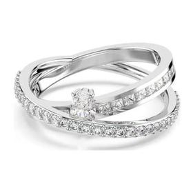 Swarovski 5691231 Hyperbola Ring 2 Row White-Rhs 55 Yüzük