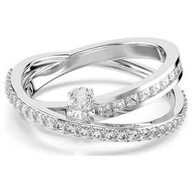 Swarovski 5691231 Hyperbola Ring 2 Row White-Rhs 55 Yüzük