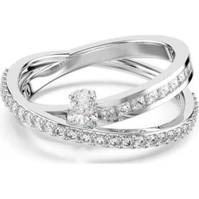Swarovski 5691231 Hyperbola Ring 2 Row White-Rhs 55 Yüzük