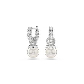Swarovski 5691716 Matrix Pe Pearl White-Rhs Küpe