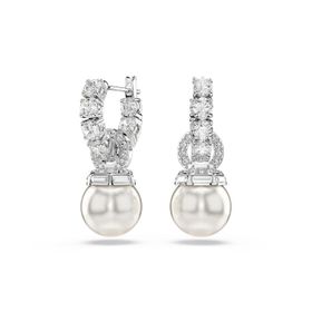 Swarovski 5691716 Matrix Pe Pearl White-Rhs Küpe