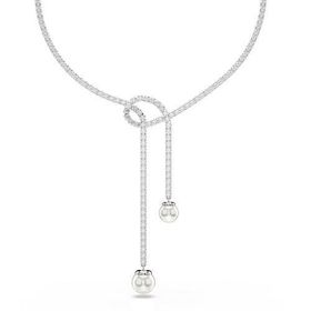 Swarovski 5692416 Matrix Necklace Pearl White-Rhs Kolye