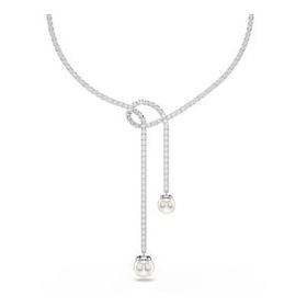 Swarovski 5692416 Matrix Necklace Pearl White-Rhs Kolye